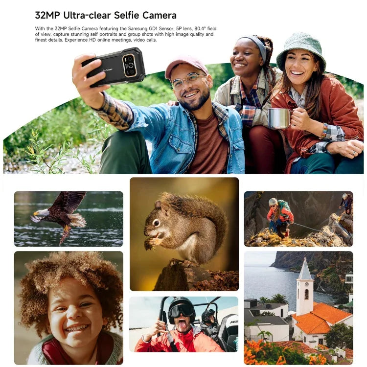 Ulefone Armor 27 Pro, téléphone robuste, 12 Go + 256 Go, vision nocturne, batterie 10 600 mAh, écran 6,78 pouces, Android 14, processeur octocœur MediaTek Dimensity 6300, réseau : 5G, NFC, Armor 27 Pro
