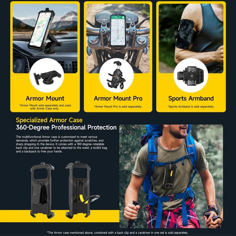 Ulefone Armor 27 Pro, téléphone robuste, 12 Go + 256 Go, vision nocturne, batterie 10 600 mAh, écran 6,78 pouces, Android 14, processeur octocœur MediaTek Dimensity 6300, réseau : 5G, NFC, Armor 27 Pro