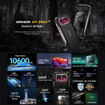 Ulefone Armor 27 Pro, téléphone robuste, 12 Go + 256 Go, vision nocturne, batterie 10 600 mAh, écran 6,78 pouces, Android 14, processeur octocœur MediaTek Dimensity 6300, réseau : 5G, NFC, Armor 27 Pro