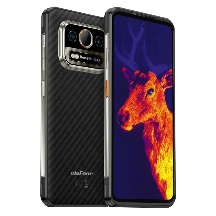 Ulefone Armor 25T, téléphone robuste, 6 Go + 256 Go, imagerie thermique, écran 6,78 pouces, Android 14, processeur octa-core MediaTek Helio G99, réseau : 4G, NFC, OTG, Armor 25T