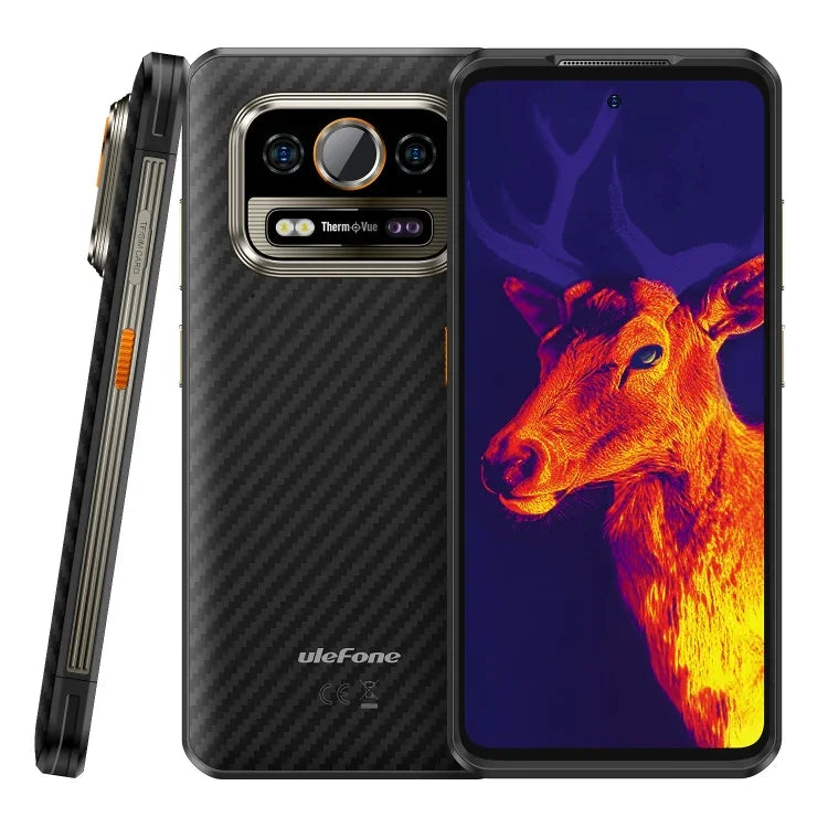 Ulefone Armor 25T, téléphone robuste, 6 Go + 256 Go, imagerie thermique, écran 6,78 pouces, Android 14, processeur octa-core MediaTek Helio G99, réseau : 4G, NFC, OTG, Armor 25T