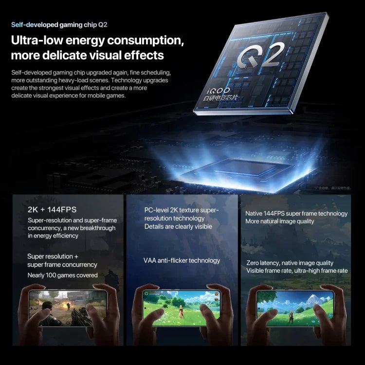 vivo iQOO 13, 16 Go + 1 To, reconnaissance faciale et empreinte digitale sous l'écran, écran 6,82 pouces, Android 15 OriginOS 5, processeur Snapdragon 8 Elite Octa Core, OTG, NFC, réseau 5G, compatible avec Google Play, 16 Go + 1 To