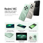 Xiaomi Redmi 14C, 4 Go + 64 Go, écran 6,67 pouces, Xiaomi HyperOS, processeur MediaTek Helio G81-Ultra Octa Core, réseau : 4G, 4 Go + 64 Go