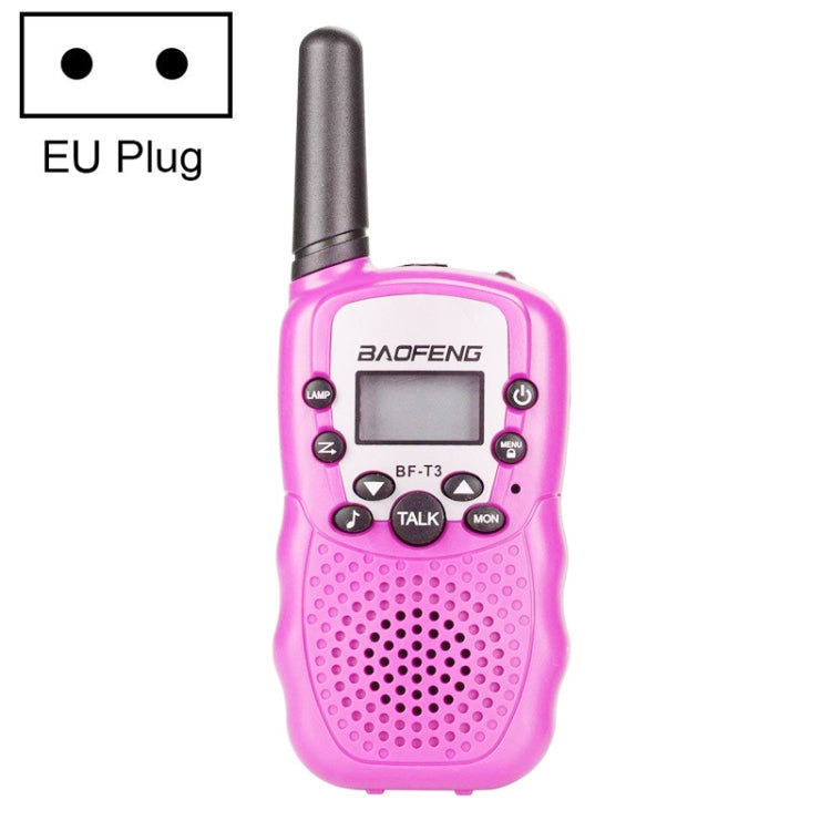 2 pièces BaoFeng BF-T3 1W talkies-walkies portables pour enfants, bande simple, fonction moniteur, prise EU, BF-T3 prise EU