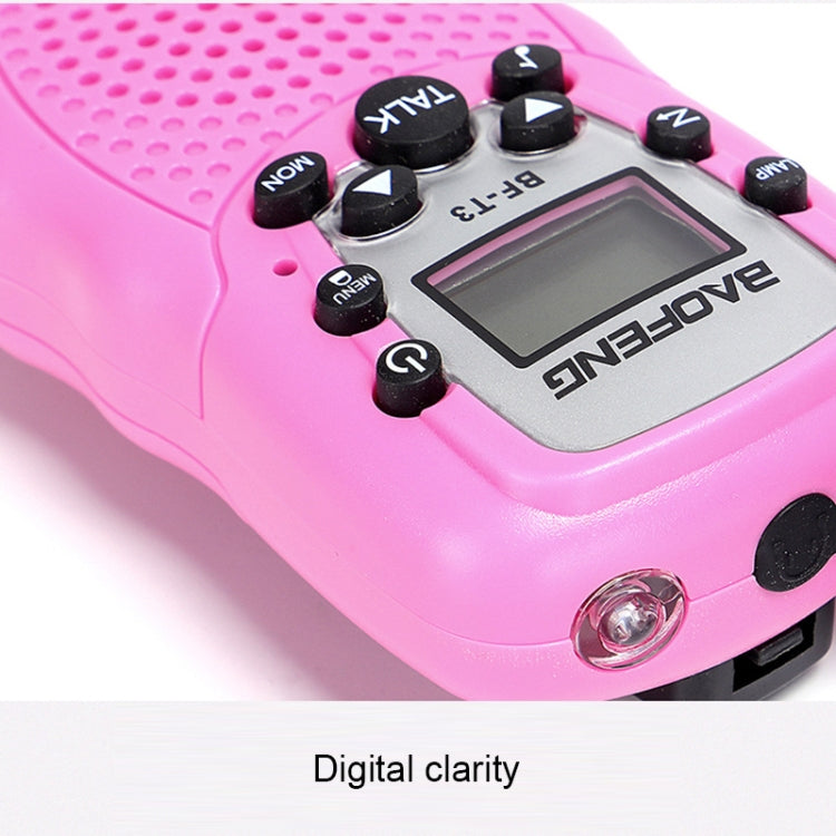 2 pièces BaoFeng BF-T3 1W talkies-walkies portables pour enfants, bande simple, fonction moniteur, prise EU, BF-T3 prise EU