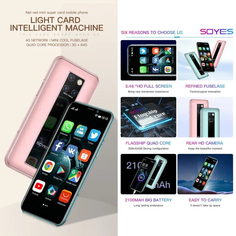 Identification faciale, Android 9.0 de 3,46 pouces, MTK6739CW Quad Core jusqu'à 1,28 GHz, Double SIM, Bluetooth, WiFi, GPS, Réseau : 4G, 3 Go+64 Go