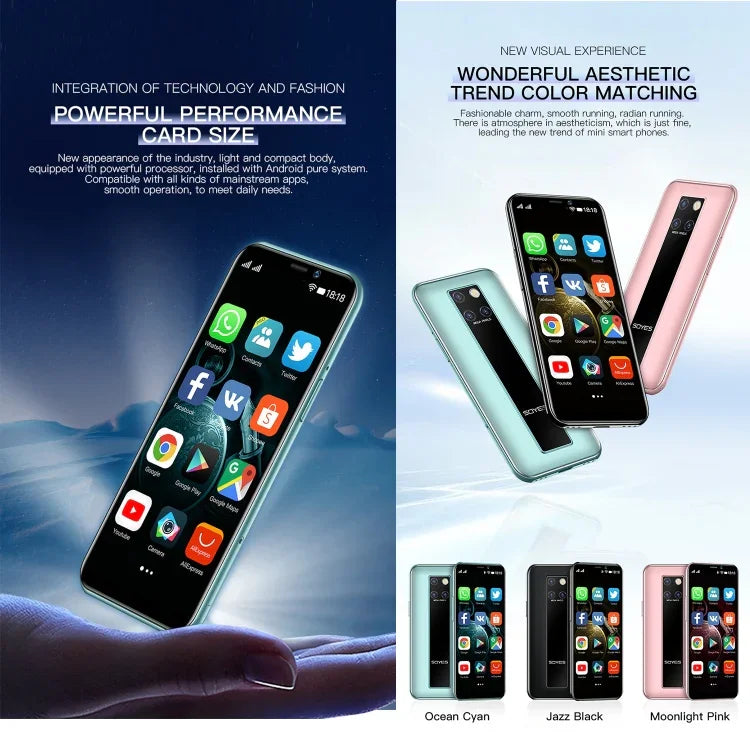 Identification faciale, Android 9.0 de 3,46 pouces, MTK6739CW Quad Core jusqu'à 1,28 GHz, Double SIM, Bluetooth, WiFi, GPS, Réseau : 4G, 3 Go+64 Go