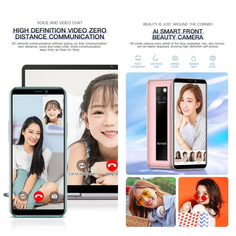 Identification faciale, Android 9.0 de 3,46 pouces, MTK6739CW Quad Core jusqu'à 1,28 GHz, Double SIM, Bluetooth, WiFi, GPS, Réseau : 4G, 3 Go+64 Go