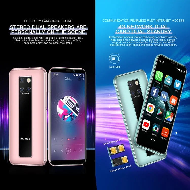Identification faciale, Android 9.0 de 3,46 pouces, MTK6739CW Quad Core jusqu'à 1,28 GHz, Double SIM, Bluetooth, WiFi, GPS, Réseau : 4G, 3 Go+64 Go