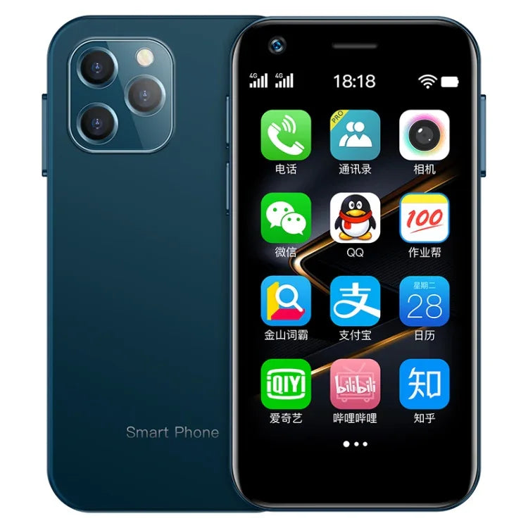 SOYES XS12, 3 Go + 32 Go, écran 3 pouces, Android 9.0, processeur quadricœur MTK6737M jusqu'à 1,1 GHz, Bluetooth, Wi-Fi, radio FM, réseau 4G, double SIM, 3 Go + 32 Go