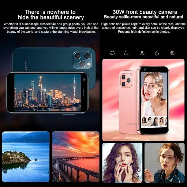 SOYES XS12, 3 Go + 32 Go, écran 3 pouces, Android 9.0, processeur quadricœur MTK6737M jusqu'à 1,1 GHz, Bluetooth, Wi-Fi, radio FM, réseau 4G, double SIM, 3 Go + 32 Go