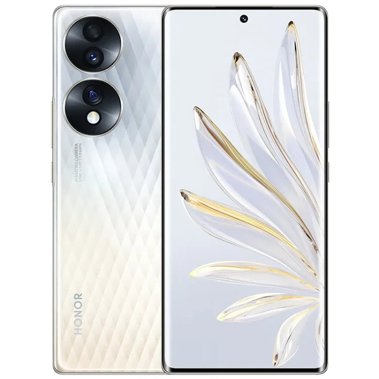 Triple caméras arrière, identification par empreinte digitale sur l'écran, 6,67 pouces Magic UI 6.1 Qualcomm Snapdragon 778G Plus Octa Core jusqu'à 2,5 GHz, Réseau : 5G, OTG, NFC, ne prend pas en charge Google Play, Honor 70 5G 12 Go+512 Go