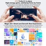 Triple caméra arrière, lecteur d'empreintes digitales sous l'écran, écran Magic UI 6.1 de 6,78 pouces, processeur octa-core Dimensity 9000 jusqu'à 3,05 GHz, réseau : 5G, OTG, NFC, non compatible avec Google Play, Honor 70 Pro+ 5G 12 Go + 256 Go