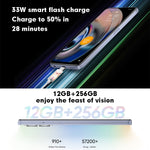Double caméra arrière, identification latérale par empreinte digitale, batterie 5000 mAh, 6,58 pouces Realme UI 3.0 / Android 12 MediaTek Dimensity 810 Octa Core jusqu'à 2,4 GHz, Réseau : 5G, Support Google Play, 12 Go+256 Go