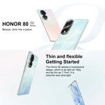 Triple caméra arrière, lecteur d'empreintes digitales sous l'écran, écran Magic UI 7.0 de 6,67 pouces, processeur Qualcomm Snapdragon 782G Octa-Core jusqu'à 2,7 GHz, réseau : 5G, OTG, NFC, non compatible avec Google Play, Honor 80 5G, 8 Go + 256 Go