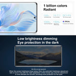 Triple caméra arrière, lecteur d'empreintes digitales sous l'écran, écran Magic UI 7.0 de 6,67 pouces, processeur Qualcomm Snapdragon 782G Octa-Core jusqu'à 2,7 GHz, réseau : 5G, OTG, NFC, non compatible avec Google Play, Honor 80 5G, 8 Go + 256 Go
