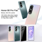Trois caméras arrière, Identification par empreinte digitale sous l'écran, Magic UI 7.0 de 6,67 pouces, Qualcomm Snapdragon 8+ Gen1 Octa Core jusqu'à 3,0 GHz, Réseau: 5G, OTG, NFC, Ne prend pas en charge Google Play, Honor 80 Pro Plat 5G, 12 Go+256 Go