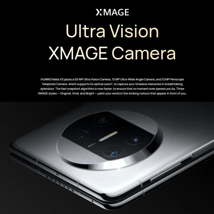 Triple caméra, Face ID et identification latérale par empreinte digitale, batterie 5060 mAh, écran 7,85 pouces + 6,4 pouces, HarmonyOS 3.1 Snapdragon 8+ 4G Octa Core jusqu'à 3,2 GHz, réseau : 4G, OTG, NFC, ne prend pas en charge Google Play, 1 To