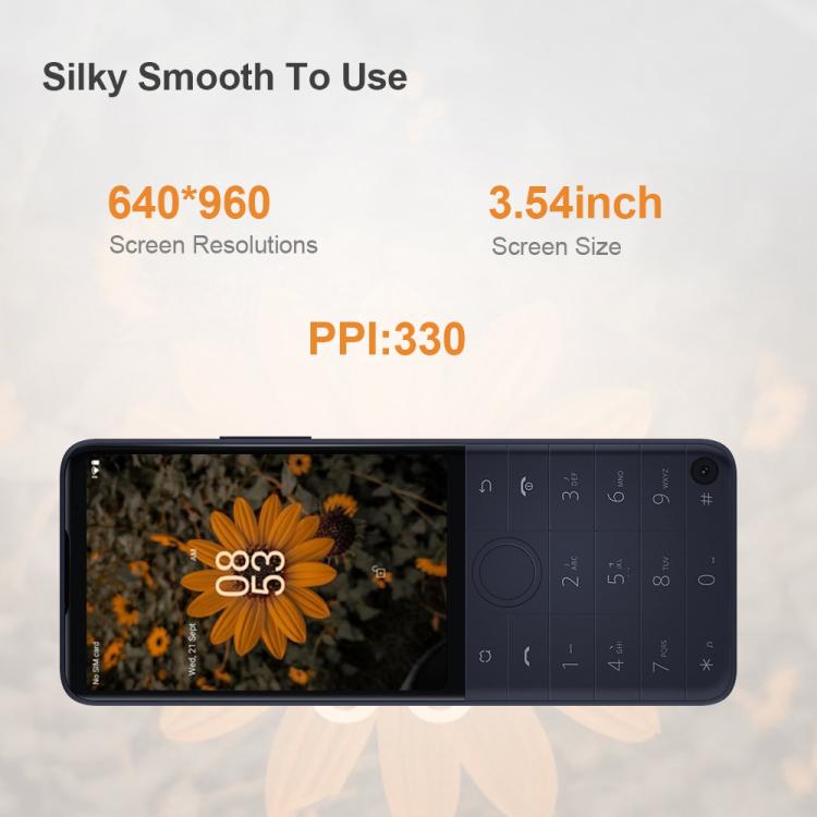 QIN F22 Pro 4G, 6 Go + 64 Go, Android 12 Helio G85 Octa Core de 3,54 pouces, Réseau : 4G, OTG, Télécommande infrarouge, Carte SIM unique, Prise en charge de Google Play, 6 Go + 64 Go