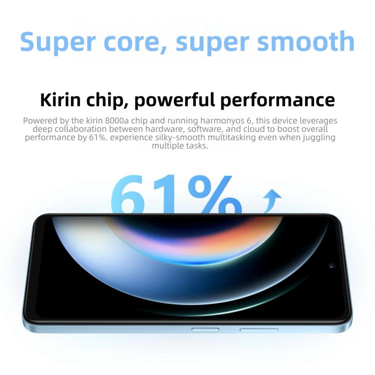 HUAWEI Enjoy 90, 8 Go+128 Go, Empreinte Digitale Latérale, HarmonyOS 6.0 Kirin 8000A de 6,67 pouces, OTG, Ne Prend Pas en Charge Google Play, 8 Go+128 Go