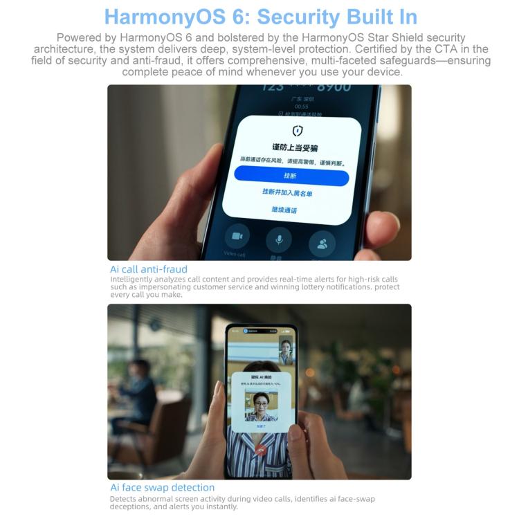 HUAWEI Enjoy 90 Plus, 8GB‌+128GB, Empreinte digitale latérale, HarmonyOS 6.0 Kirin 8000 de 6,67 pouces, OTG, Ne prend pas en charge Google Play, 8GB+128GB