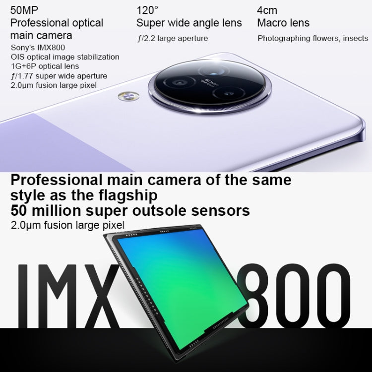 Triple caméra arrière + double caméra frontale, lecteur d'empreintes digitales intégré à l'écran, batterie de 4 500 mAh, écran MIUI 14 de 6,55 pouces, processeur Dimensity 8200 Ultra Octa-Core 4 nm jusqu'à 3,1 GHz, réseau : 5G, NFC, 16 Go + 1 To
