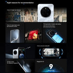 Honor Magic7 Pro, 16Go+512Go, Empreinte Digitale Sous l'Écran, 6,8 pouces MagicOS 9.0 / Android 15 Snapdragon 8 Elite Octa Core 3nm, Réseau : 5G, NFC, OTG, Ne Prend Pas en Charge Google Play, 16Go+512Go