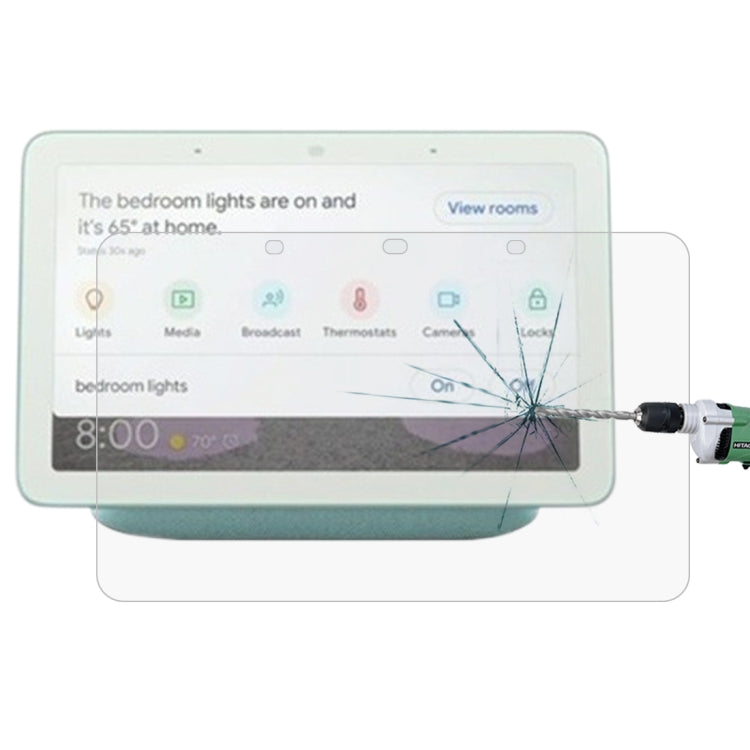 Film en verre trempé HD 0,3 mm 9H 2,5D anti-explosion pour enceinte intelligente Google Home Hub