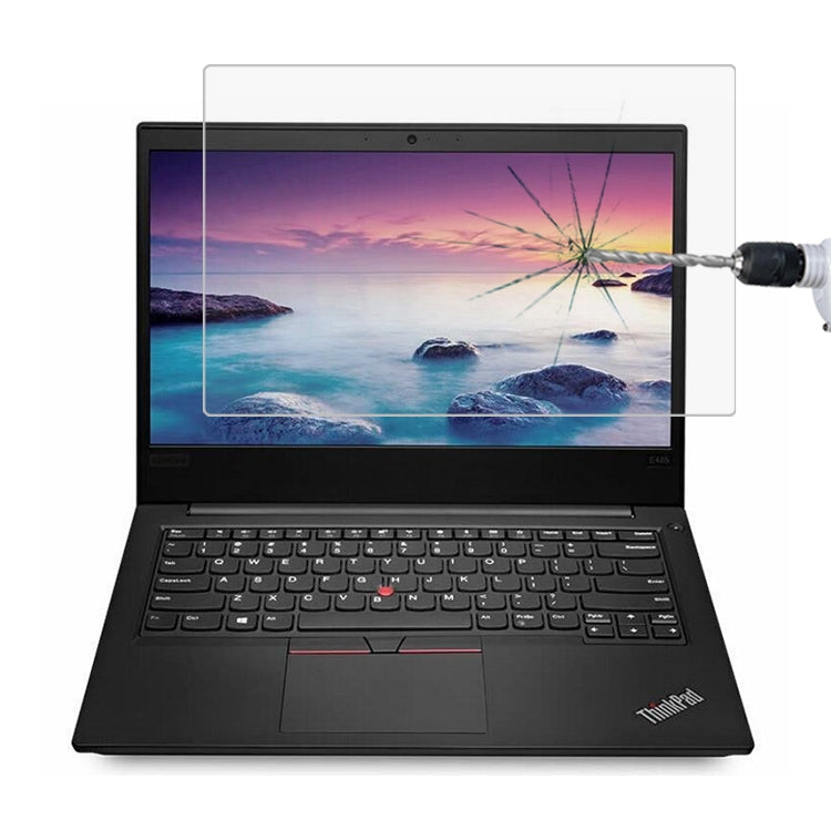Film de protection d'écran intégral en verre trempé 0,4 mm Dureté 9H pour Lenovo ThinkPad E485 14 pouces, Lenovo E485