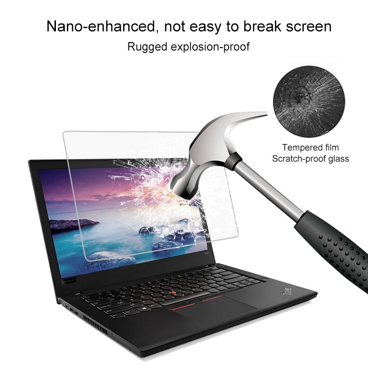 Film de protection d'écran intégral en verre trempé 0,4 mm Dureté 9H pour Lenovo ThinkPad E485 14 pouces, Lenovo E485
