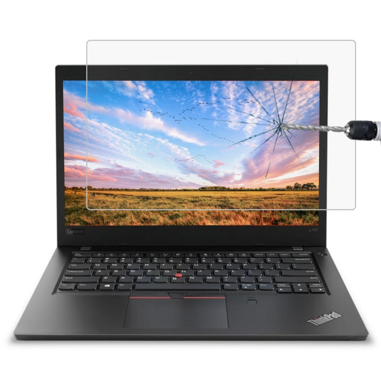 Film de protection d'écran intégral en verre trempé 0,4 mm Dureté 9H pour Lenovo ThinkPad L480 14 pouces, Lenovo L480