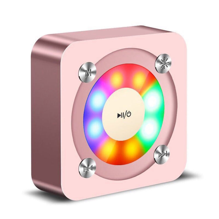 Enceinte Stéréo Bluetooth Portable A9 avec Micro et Lumière Intégrés, Prend en Charge les Appels Mains Libres, la Carte TF et l'Entrée AUX, Distance Bluetooth: 10m, avec Lumière (Or), avec Lumière (Noir), avec Lumière (Or Rose)