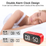Mini enceinte Bluetooth 5.0 AEC BT501 avec LED, réveil, horloge et miroir, support carte TF 32G, BT501