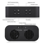 Mini enceinte Bluetooth 5.0 AEC BT501 avec LED, réveil, horloge et miroir, support carte TF 32G, BT501