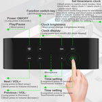 Mini enceinte Bluetooth 5.0 AEC BT501 avec LED, réveil, horloge et miroir, support carte TF 32G, BT501