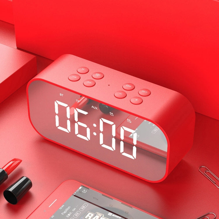 Mini enceinte Bluetooth 5.0 AEC BT501 avec LED, réveil, horloge et miroir, support carte TF 32G, BT501