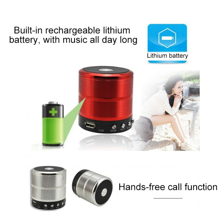 Enceinte Bluetooth WS-887 avec lanière, support appels mains libres, FM, clé USB, carte TF et entrée AUX