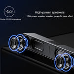 Radio multimédia Bluetooth LEERFEI E91 10W forme barre longue à double haut-parleur, support carte TF / clé USB / AUX 3,5 mm, support carte TF / clé USB / AUX 3,5 mm