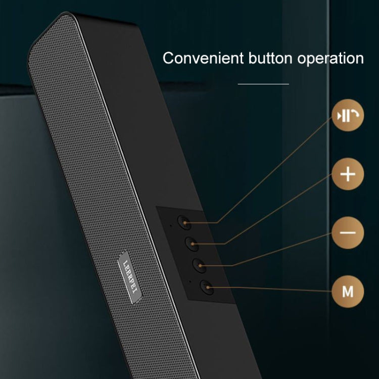 Radio multimédia Bluetooth LEERFEI E91 10W forme barre longue à double haut-parleur, support carte TF / clé USB / AUX 3,5 mm, support carte TF / clé USB / AUX 3,5 mm