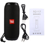 Avec micro intégré, support appels mains libres & carte TF & entrée AUX & FM, distance Bluetooth : 10m, TG117, TG1127