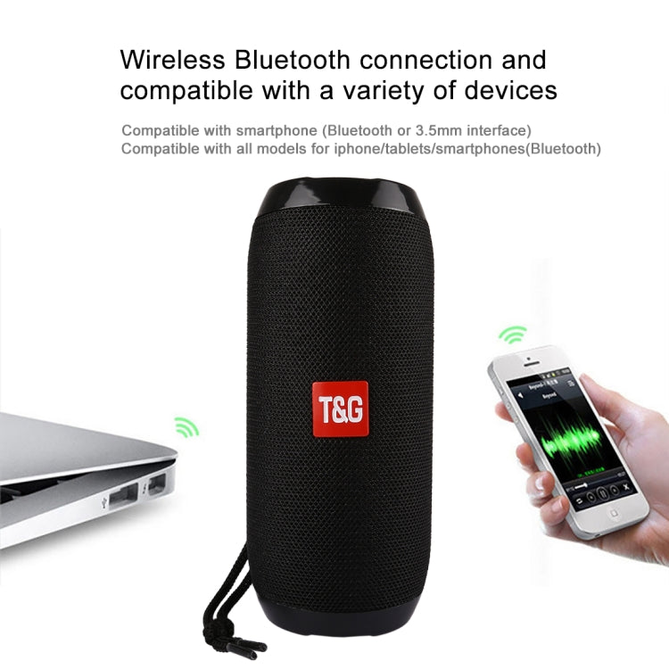 Avec micro intégré, support appels mains libres & carte TF & entrée AUX & FM, distance Bluetooth : 10m, TG117, TG1127