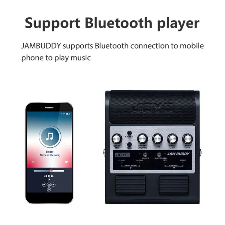 JOYO JAM BUDDY Enceinte Bluetooth 4.0 double canal avec effet et charge pour guitare