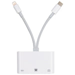 Adaptateur d'interface femelle de chargement NK-107 Pro 3 en 1 USB-C / Type-C + mâle 8 broches vers USB + RJ45 + 8 broches, NK-107 Pro