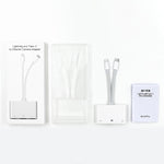 Adaptateur d'interface femelle de chargement NK-107 Pro 3 en 1 USB-C / Type-C + mâle 8 broches vers USB + RJ45 + 8 broches, NK-107 Pro
