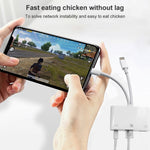 Adaptateur d'interface femelle de chargement NK-107 Pro 3 en 1 USB-C / Type-C + mâle 8 broches vers USB + RJ45 + 8 broches, NK-107 Pro