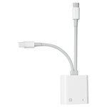 Adaptateur d'interface NK-1035 Pro 2 en 1 USB-C / Type-C + mâle 8 broches vers RJ45 + femelle de chargement 8 broches, NK-1035 Pro