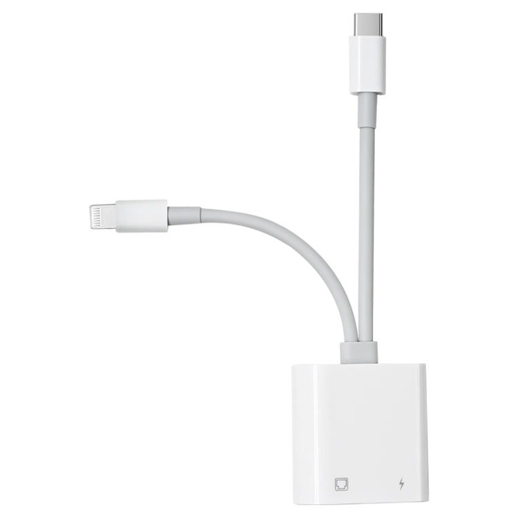 Adaptateur d'interface NK-1035 Pro 2 en 1 USB-C / Type-C + mâle 8 broches vers RJ45 + femelle de chargement 8 broches, NK-1035 Pro