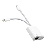 Adaptateur d'interface NK-1035 Pro 2 en 1 USB-C / Type-C + mâle 8 broches vers RJ45 + femelle de chargement 8 broches, NK-1035 Pro
