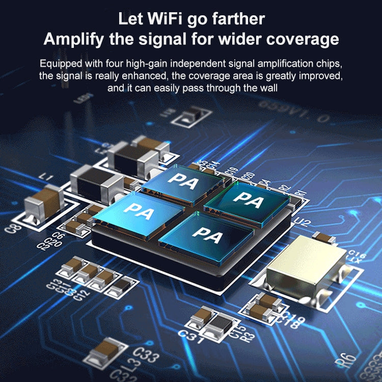 Répéteur amplificateur sans fil double bande 1200Mbps COMFAST CF-WR765AC avec antenne externe, CF-WR765AC