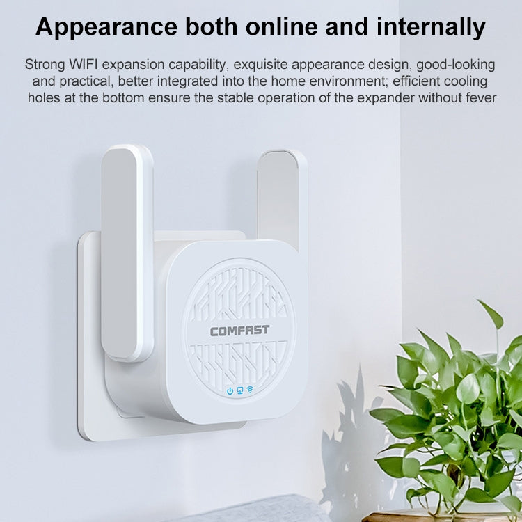 Répéteur amplificateur sans fil double bande 1200Mbps COMFAST CF-WR765AC avec antenne externe, CF-WR765AC